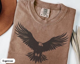 Eagle Shirt, Comfort Colors  Graphic Tee, Eagle lover gift, nature lover shirt, camping T, gift for him, bold eagle t-shirt, outdoorsy gift