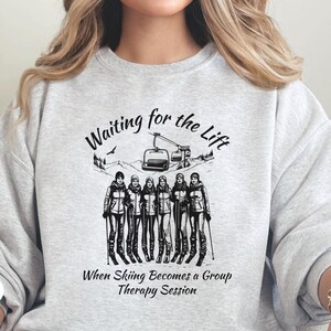 Womens Vintage Ski sweatshirt,  Funny skier Gift, Shirt for Ski Trip, Winter Sports shirt, Christmas Gift For Her, Skier Birthday gift