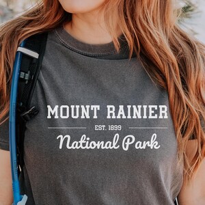 Mount Rainier National Park shirt, Simple Mt Rainier National Park Tshirt, Basic Washington shirt, travel gift, Hiker Camper gift men women