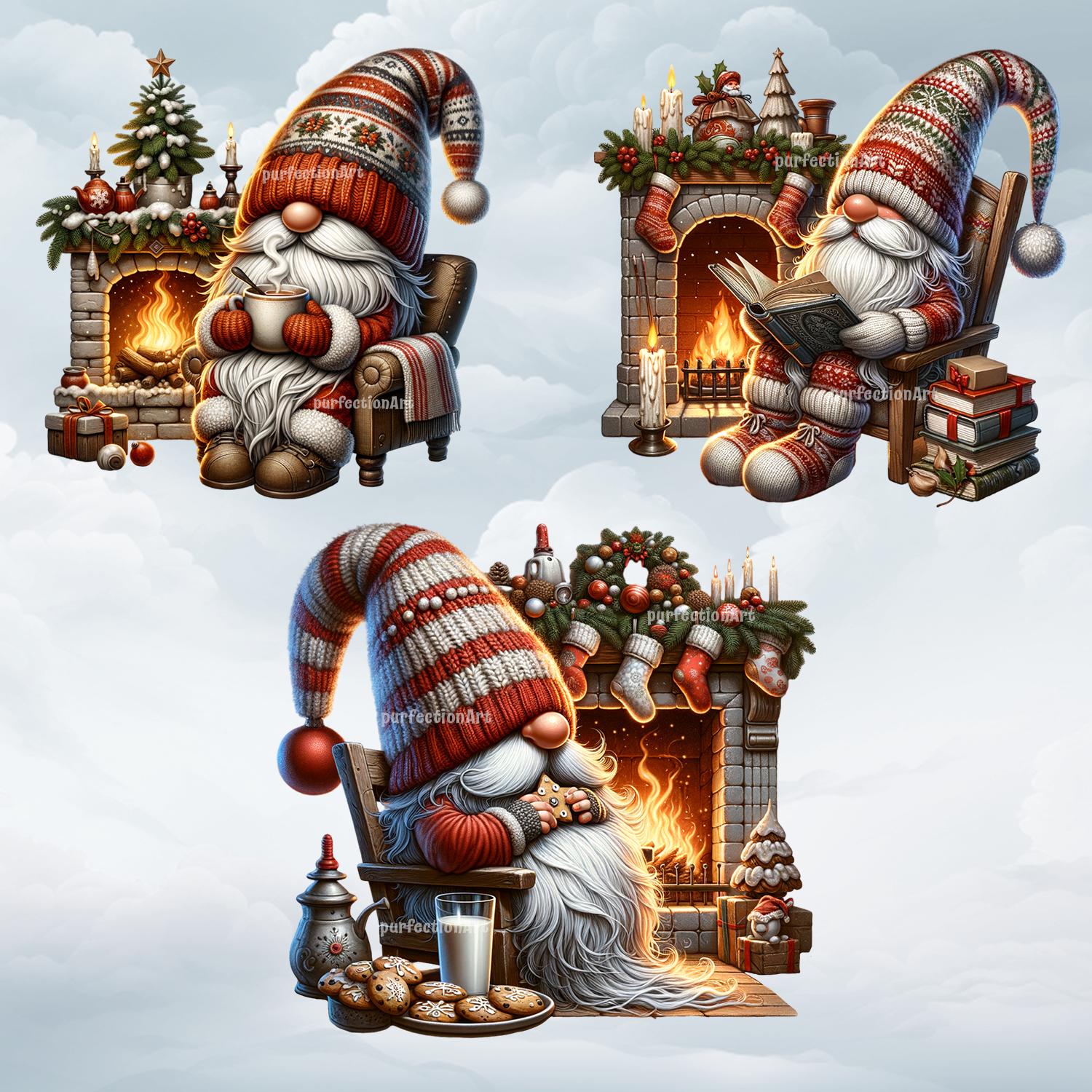 Cozy Winter Gnomes Clipart Bundle, 11 Cozy and Cute Winter Themed ...