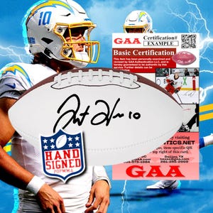 Justin Herbert Autographed NFL Football - Los Angeles Chargers Memorabilia