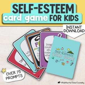 Selbstwertgefühl-Kartenspiel - Vertrauensbildung, Werkzeuge für emotionales Lernen, Gruppenaktivität im Klassenzimmer, Mädchen und Jungen-Selbstwertgefühl in kleinen Gruppen