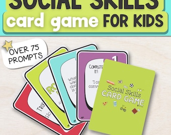 Social Skills Card Game, Therapy for Kids and Teens (Digital & Printable)