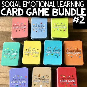 Soziale emotionale Lernkartenspiele: 10 lustige SEL-Aktivitäten für Beratung, Klassenzimmer, Gruppentherapie, digitales und druckbares Kartenspiel