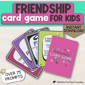 Friendship Counseling Game, Therapy for Kids & Teens, SEL Coping Skills Game for Homeschool, Classroom, or Small Groups, CBT Game