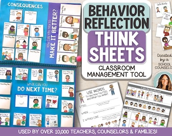 Behavior Reflection Think Sheets: Classroom Management Tools (PDF)