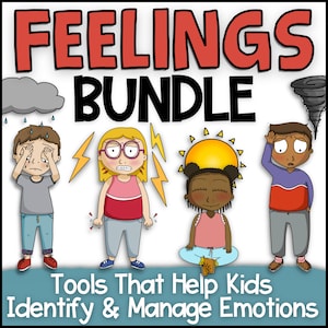 FEELINGS BUNDLE: Emotional Identification Kit, Self-Regulation Activities, Coping Skills for Children, Social Emotional Learning Resources
