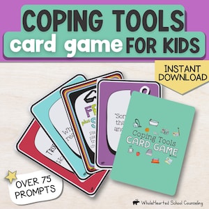 Coping Tools Counseling Game, Therapy for Kids & Teens, SEL Coping Skills Game for Homeschool, Classroom, or Small Groups, CBT Game |