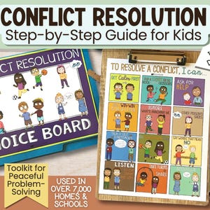 Werkzeug zur Konfliktlösung für Kinder - Problemlösung, SEL-Fähigkeiten, Emotionsregulierung, Klassenzimmer & Organisation, Spaß-Beratungs-Ressource