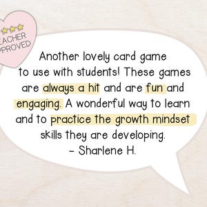 Close-up of action-packed Growth Mindset cards with bright colors and prompts like “I can learn from this mistake.” Great for classroom SEL activities, therapy games, or teaching perseverance through fun, engaging gameplay. A best seller among educators and parents alike.
