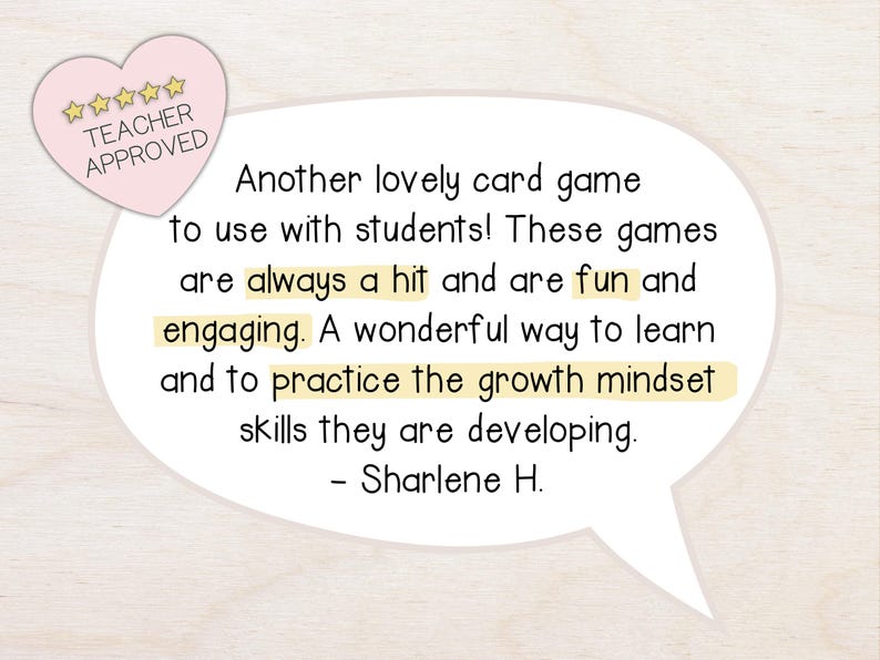 Close-up of action-packed Growth Mindset cards with bright colors and prompts like “I can learn from this mistake.” Great for classroom SEL activities, therapy games, or teaching perseverance through fun, engaging gameplay. A best seller among educators and parents alike.