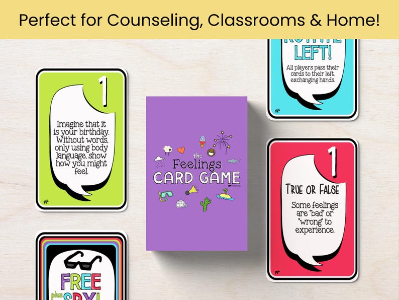 Feelings Card Game for Kids: SEL Therapy, Coping Skills (digital ...