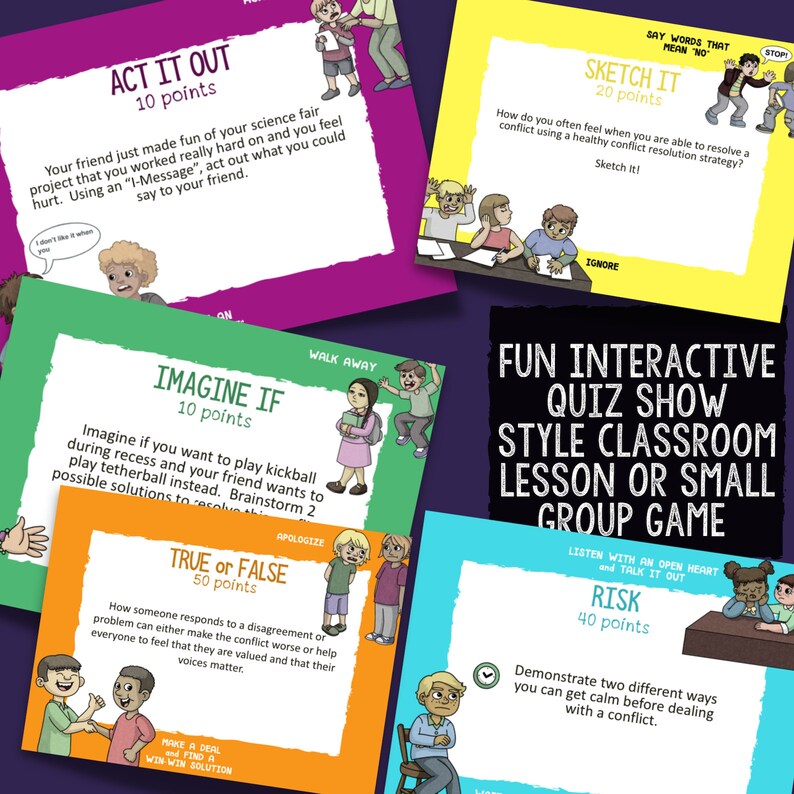 Conflict Resolution Game Show – Social Skills SEL Lesson (digital ...
