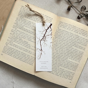 Minimalist Botanical Bookmark | Inspirational Affirmation | Handmade Tree Branches Illustration Bookmark | Perfect Gift for Book Lovers |