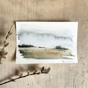 Original Watercolor Landscape Painting | Handpainted Watercolor Small Art | Original Mini Painting | Original Artwork |