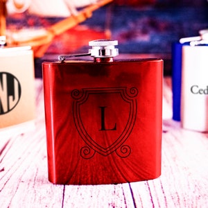 Engraved Steel Flask, Personalized Flask for Men, Steel Hip Flask, Best Man Flask, Custom Name Flask, Best Man Proposal, Gift For Him