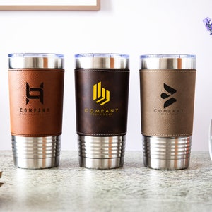 Personalized Tumbler With Name, Custom Coffee Tumbler, Corporate Gift, Branded Steel Tumbler, Travel Size Tumbler for Work, Office Drinkware