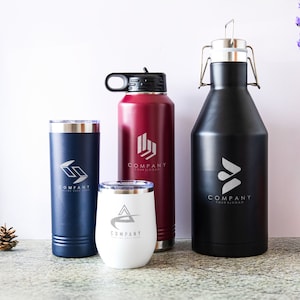 Custom Company Tumbler, Custom Steel Tumbler, Tumbler for Office, Office Drinkware, Company Gift, Custom Coffee Tumbler, Travel Size Tumbler