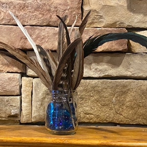 Decorative Feather Bouquet- Natural Chicken Feathers - undyed feathers, real feathers, organic feathers,