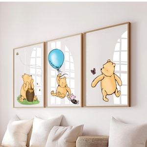 Winnie The Pooh Nursery Art Print Set of 3 (Digital Download)