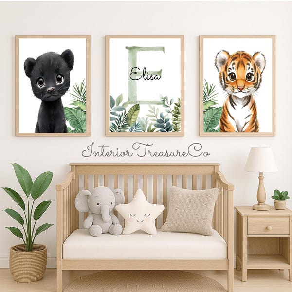 Safari Nursery Wall Art - Etsy