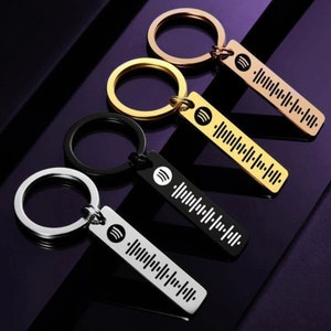 Personalised Spotify Keychain Music Scannable Keyring Personalised Gift Music Gift Keychain Customised Keyring Anniversary Birthday Gift
