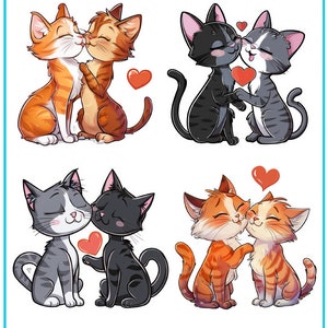 Kitty Love Vinyl Sticker: A Tale of Two Hearts, Meow & Forever!