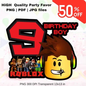 Roblox birthday png, Birthday roblox, sublimation design, Birthday boy png,roblox png, Birthday party png,roblox 9th birthday