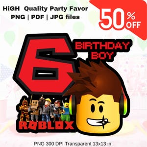 Roblox birthday png, Birthday roblox, sublimation design, Birthday boy png,roblox png, Birthday party png,roblox 6th birthday