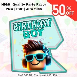 Roblox birthday png, Birthday roblox, sublimation design, Birthday boy png,roblox png, Birthday party png,  birthday sublimation