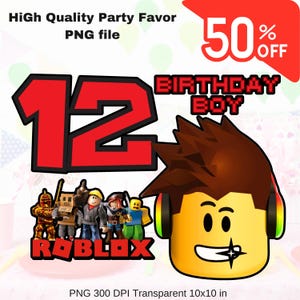 Roblox birthday png, Birthday roblox, sublimation design, Birthday boy png,roblox png, Birthday party png,roblox 12th birthday