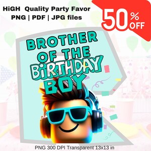 Roblox birthday png, Birthday roblox, sublimation design, Birthday boy png,roblox png, Birthday party png,  birthday sublimation