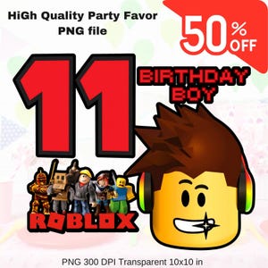 Roblox birthday png, Birthday roblox, sublimation design, Birthday boy png,roblox png, Birthday party png,roblox 11th birthday