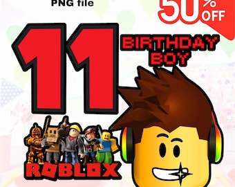 Roblox png, Roblox födelsedagsfest PNG, sublimeringsdesign (digital nedladdning 10 x 10 i 300 DPI transparent)