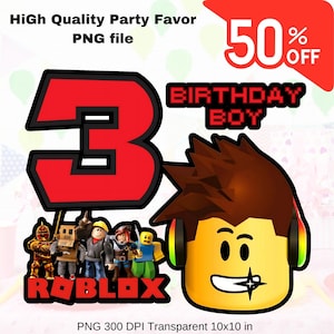 Roblox birthday png, Birthday roblox, sublimation design, Birthday boy png,roblox png, Birthday party png,roblox 3rd birthday