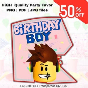 Roblox birthday png, Birthday roblox, sublimation design, Birthday boy png,roblox png, Birthday party png,roblox 7th birthday