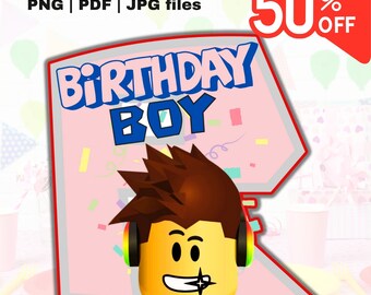 Roblox png, Roblox födelsedagsfest PNG, sublimeringsdesign (digital nedladdning)
