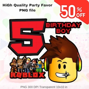 Roblox birthday png, Birthday roblox, sublimation design, Birthday boy png,roblox png, Birthday party png,roblox 5th birthday