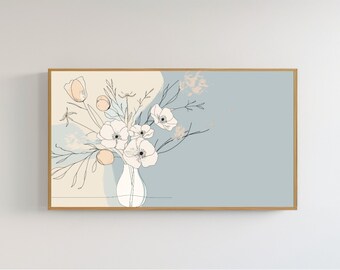 Samsung Frame TV Art Modern tv Art Abstract Abstract Flowers tv Art modern tv art painting DIGITAL TV Download samsung frame tv download