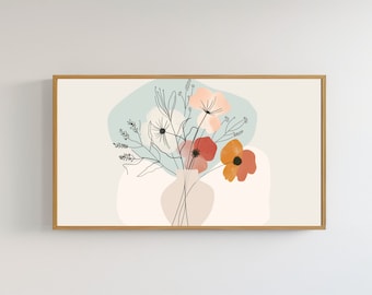 Samsung Frame TV Art Modern tv Art Abstract Abstract Flowers tv Art modern tv art painting DIGITAL TV Download samsung frame tv download