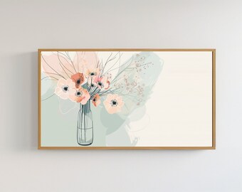 Samsung Frame TV Art Modern tv Art Abstract Abstract Flowers tv Art modern tv art painting DIGITAL TV Download samsung frame tv download