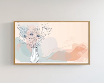 Samsung Frame TV Art Modern tv Art Abstract Abstract Flowers tv Art modern tv art painting DIGITAL TV Download samsung frame tv download