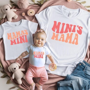 Mamas Mini Shirt, Mothers Day Gift From Daughter, Mama Mini Matching Set, Baby Shower Gift,  Baby and Mama Shirt, Mother Daughter T-Shirt
