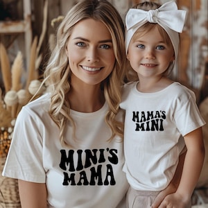 Mamas Mini Shirt, Mother&#39;s Day Gift From Daughter, Mama Mini Matching Set, Baby Shower Gift,  Baby and Mama Shirt, Mother Daughter T-Shirt