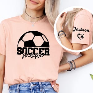 Personalized Soccer Mom Shirt, Kids Name on Sleeve Sweatshirt, Soccer Mama Shirt, Gift for Soccer Mom, Custom Soccer Mom Shirt, Gift for Mom