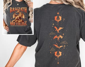 Camiseta de libros de la Escuela de Guerra de Basgiath, camiseta de jinete de dragón, camiseta de libros de fantasía, camiseta de amante de los libros, camiseta de ratón de biblioteca, camiseta de guerra de libros,