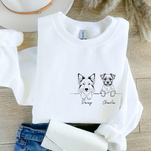 Custom Dog Breed And Name Shirt, Personalized Dog Face and Name Shirt, Dog Lovers Shirt, Mother's Day Gift, Dog Owner Sweatshirt, Pet Lover