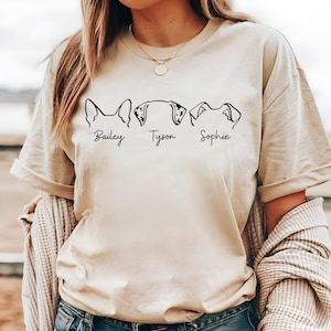 Sweat-shirt personnalisé pour chien, oreilles de chien personnalisées avec nom, cadeau pour papa chien, cadeau pour lui, amoureux des animaux de compagnie, chemise pour maman chien, cadeau pour maman chien