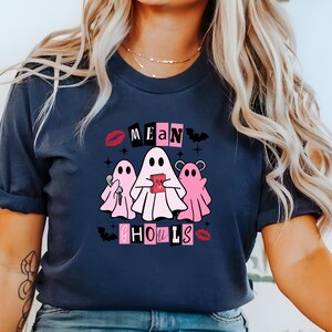 Funny Mean Ghouls Sweatshirt, Halloween Pink Lover Sweatshirt, Pink Ghost Sweatshirt, Halloween schattig Ghost Sweatshirt, Ghost Vibes trui
