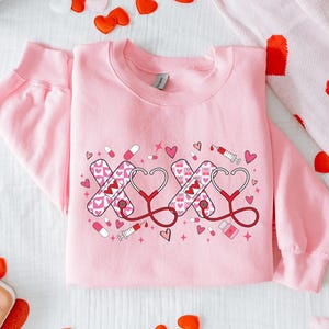 Pink Valentine Nurse Shirt, Valentine School Nurse Shirt, Nursing Valentine Shirt, Valentine Coquette Bow Shirt, Nurse Valentines Day Shirt